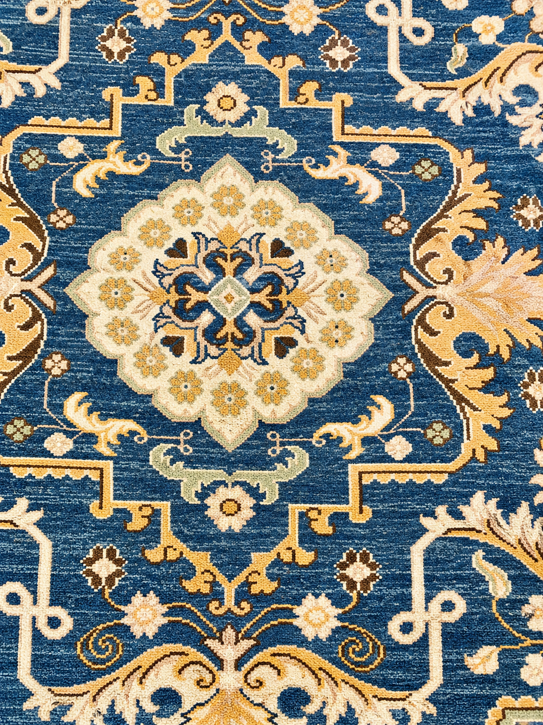 AFGHAN HANDKNOTTED BLUE CHOBI FINE WOOL (252 x 300 cm)