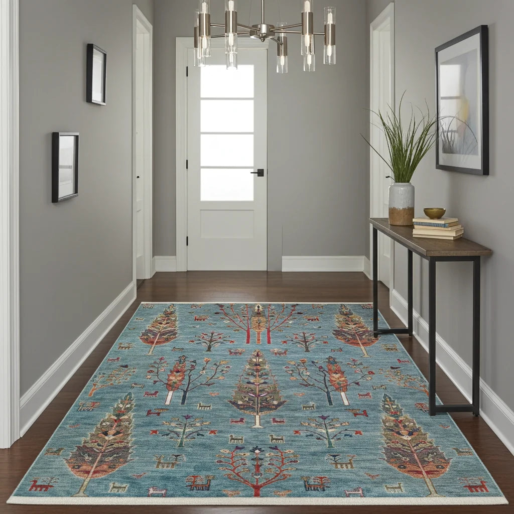 AFGHAN CHOBI Blue Rug (160 x 230)