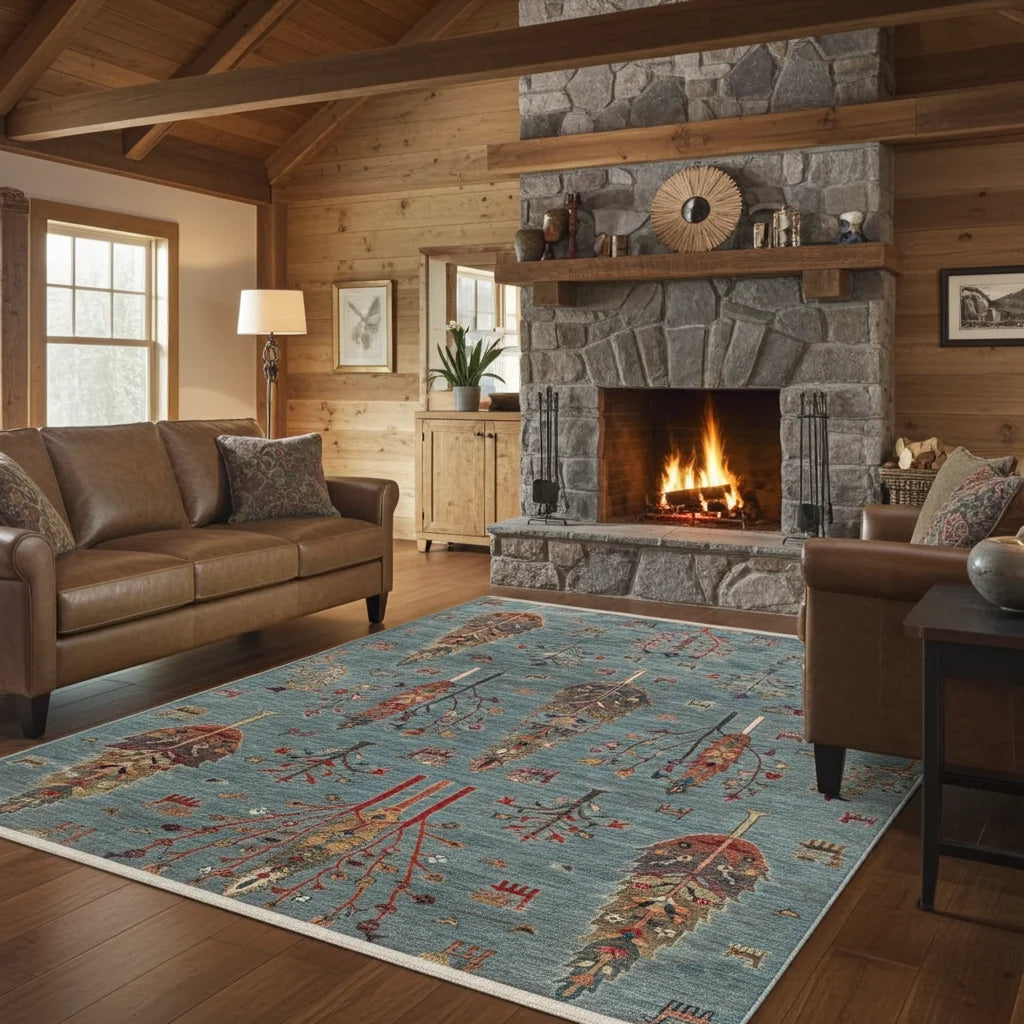 AFGHAN CHOBI Blue Rug (160 x 230)