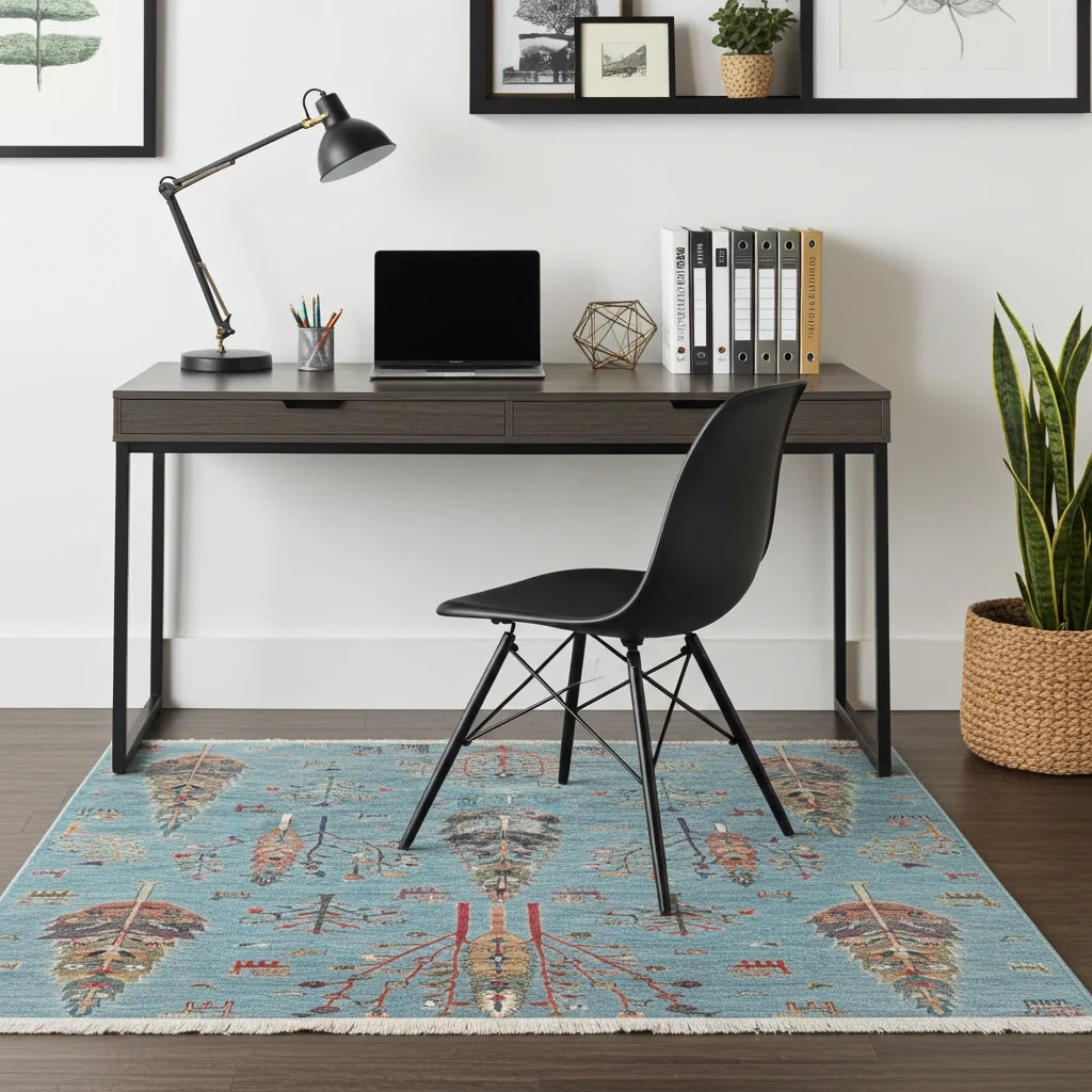 AFGHAN CHOBI Blue Rug (160 x 230)