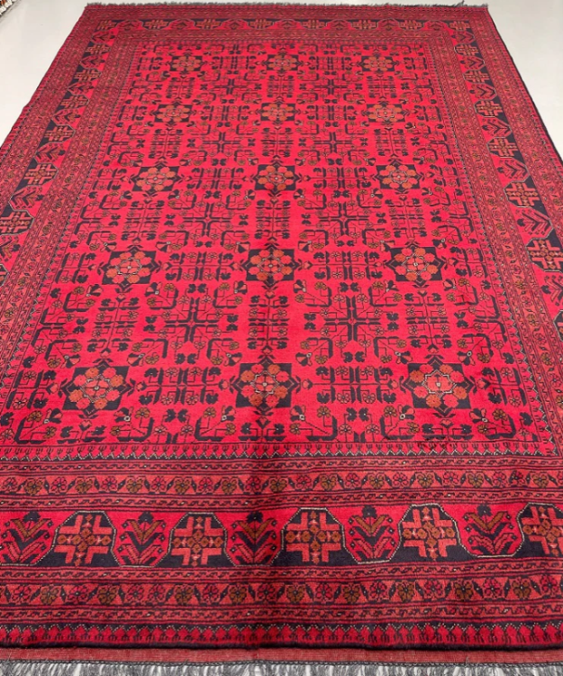 RED TRIBAL AFGHAN KHAL RUG (200 x 300 cm)