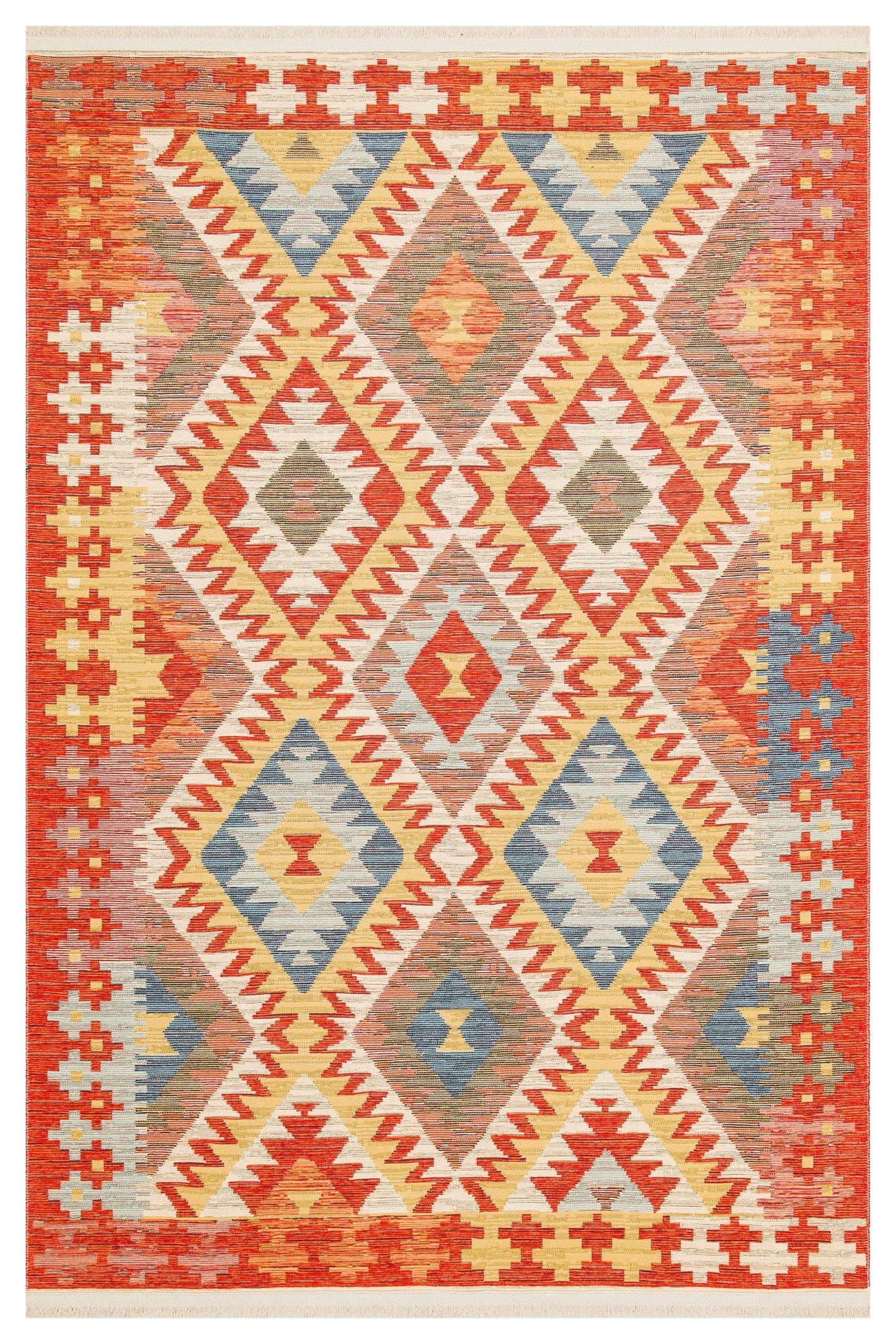 AFGHAN VEG DYE CHOBI WOOL RUG (253cm x 175cm)