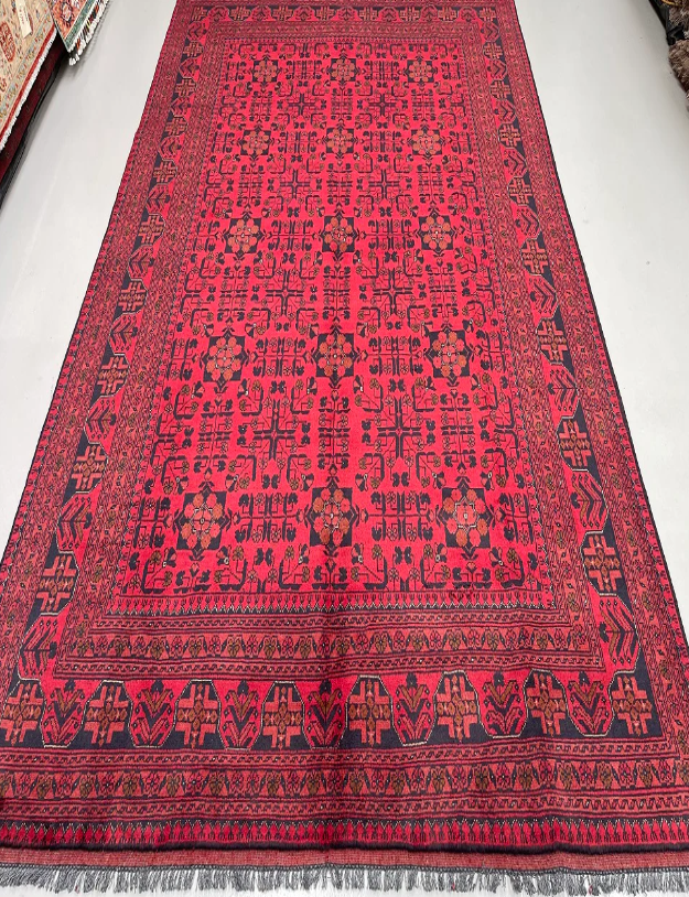 RED TRIBAL AFGHAN KHAL RUG (200 x 300 cm)