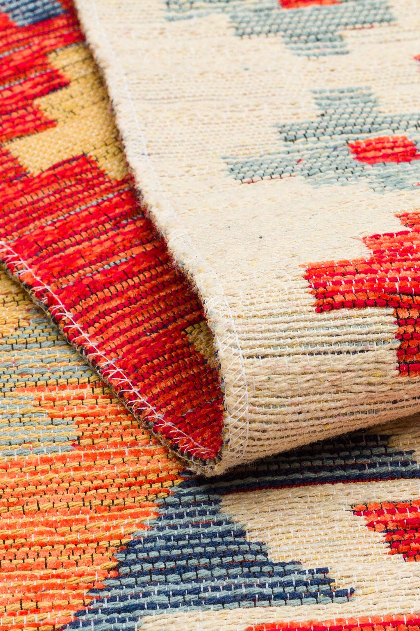 AFGHAN VEG DYE CHOBI WOOL RUG (253cm x 175cm)