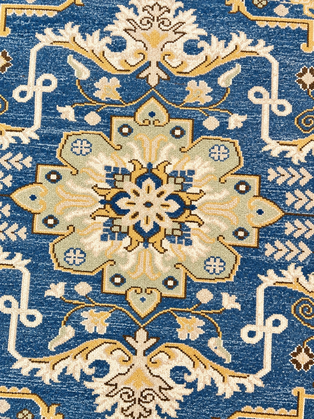 AFGHAN HANDKNOTTED BLUE CHOBI FINE WOOL (252 x 300 cm)