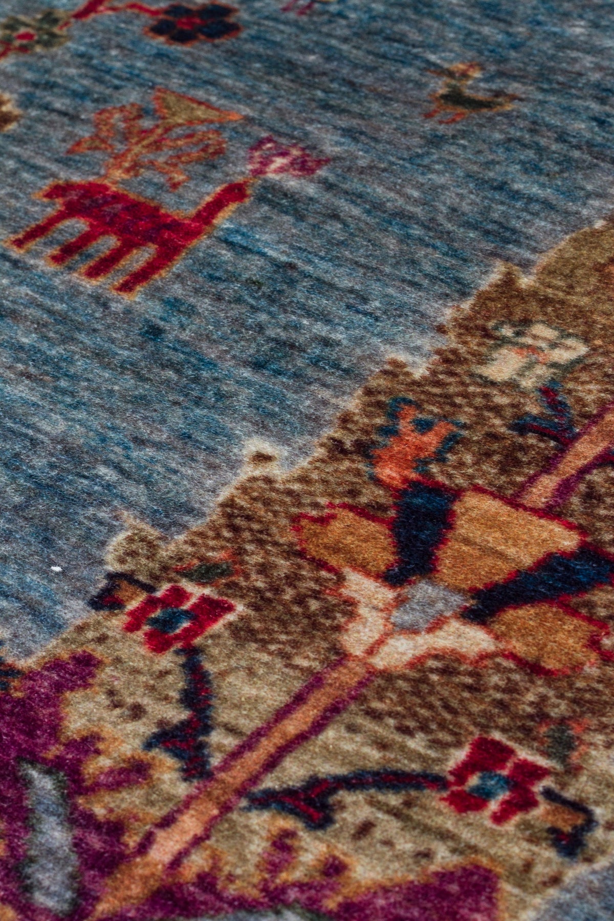 AFGHAN CHOBI Blue Rug (160 x 230)