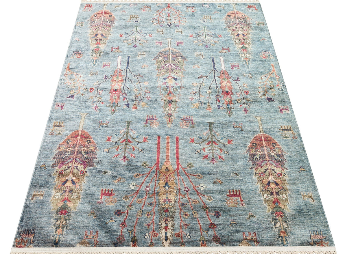 AFGHAN CHOBI Blue Rug (160 x 230)