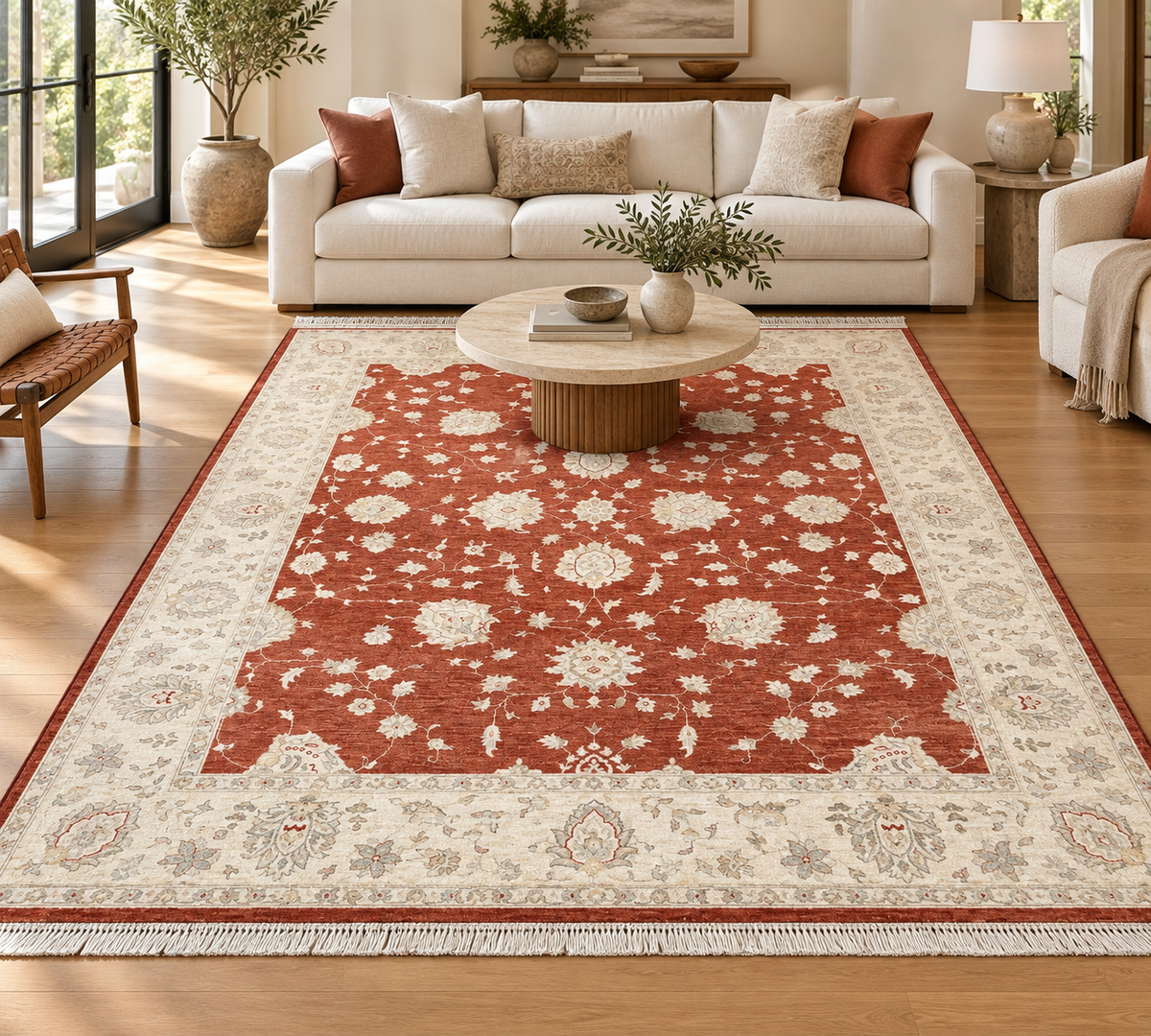 AFGHAN HAND-MADE CHOBI WOOL RUG (246 x 296 cm)