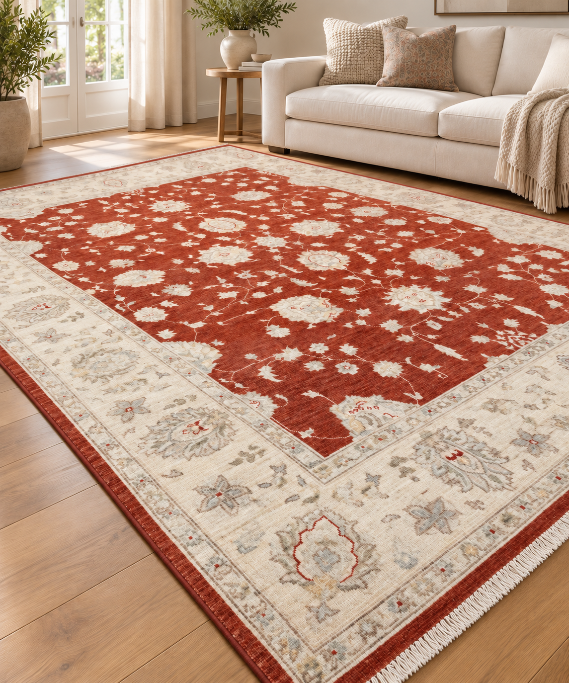 AFGHAN HAND-MADE CHOBI WOOL RUG (246 x 296 cm)