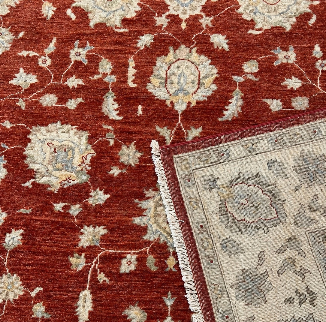 AFGHAN HAND-MADE CHOBI WOOL RUG (246 x 296 cm)