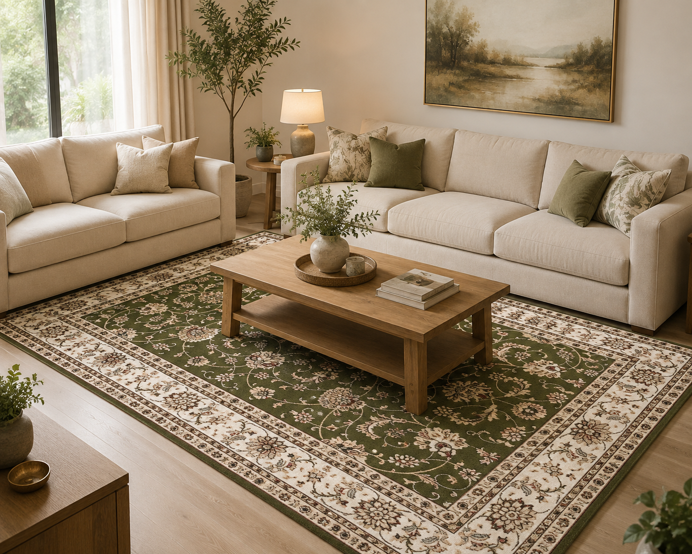 Green Beige Ivory