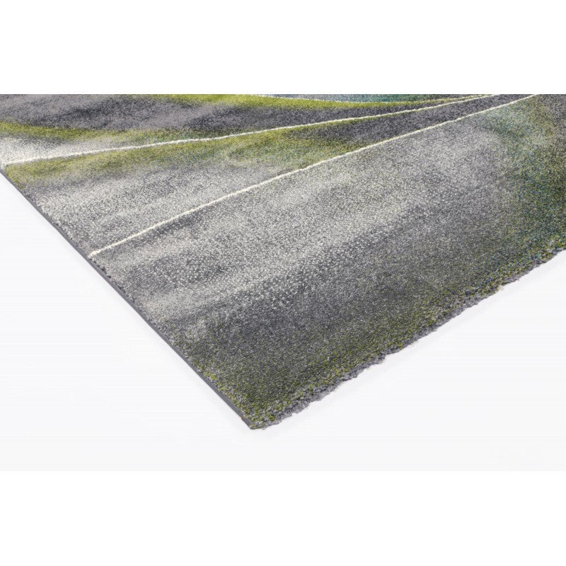 TIFFANY GREY & GREEN ABSTRACT RUG