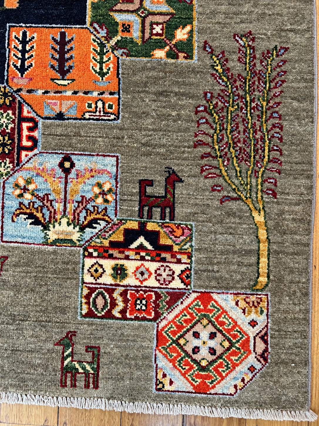 AFGHAN CHOBI WOOL TREE OF LIFE (120 x 180)
