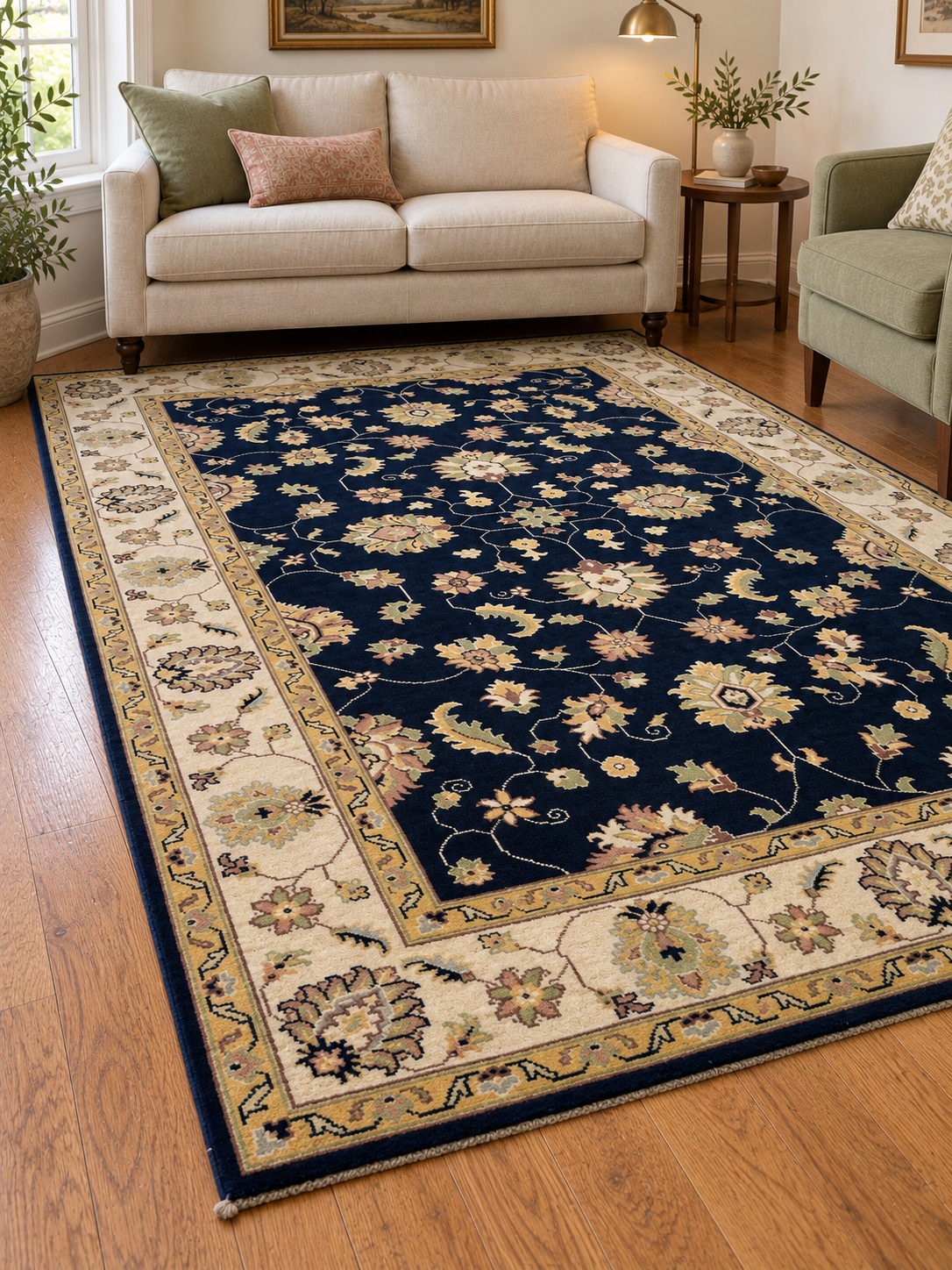 AFGHAN CHOBI HANDWOVEN  WOOL RUG (145 x 190 cm)