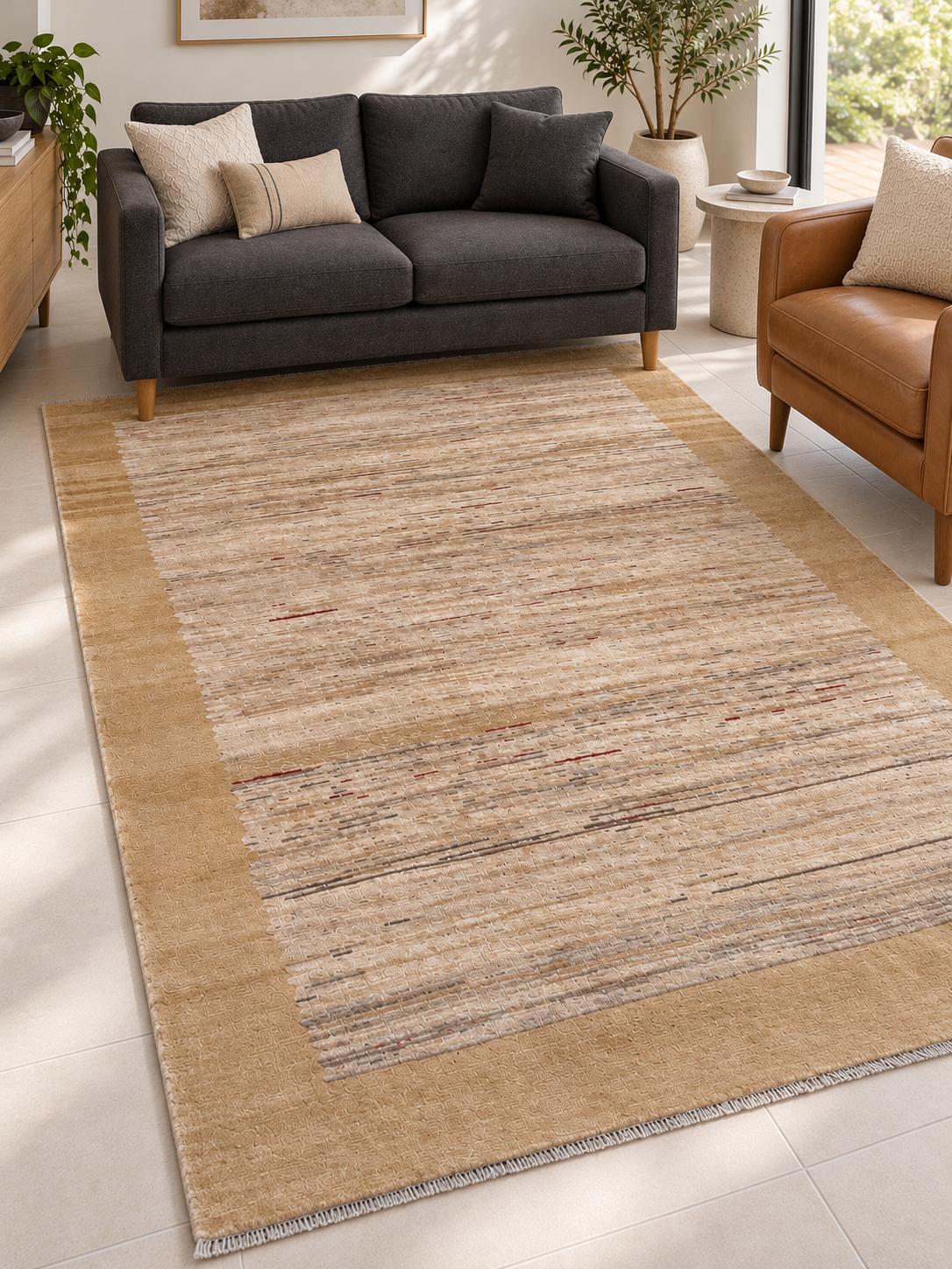 AFGHAN HANDMADE WOOL GABBEH RUG (150 x 200 cm)
