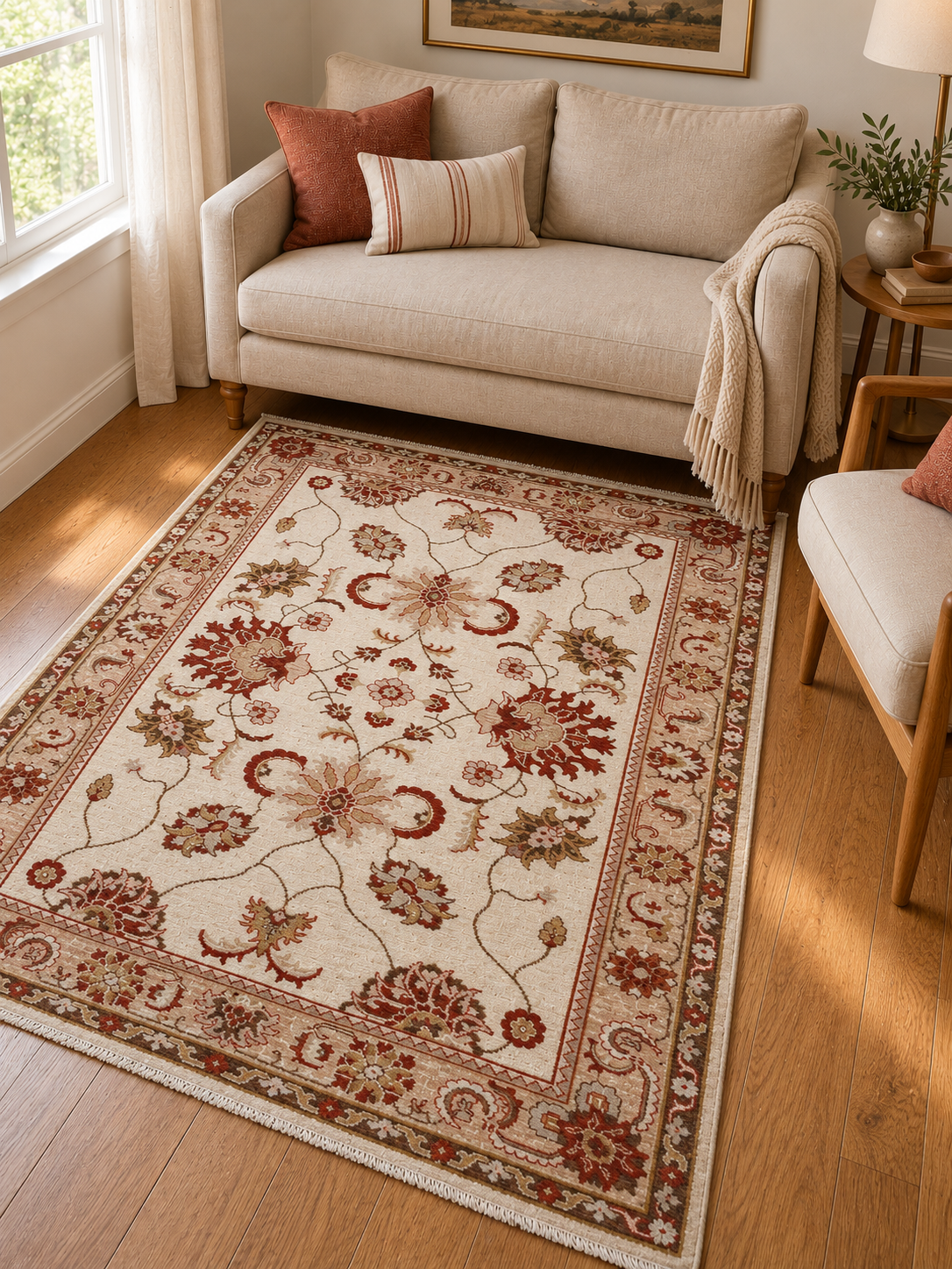 AFGHAN CHOBI HAND-KNOTTED FINE-WOOL  (126 x 174 cm)