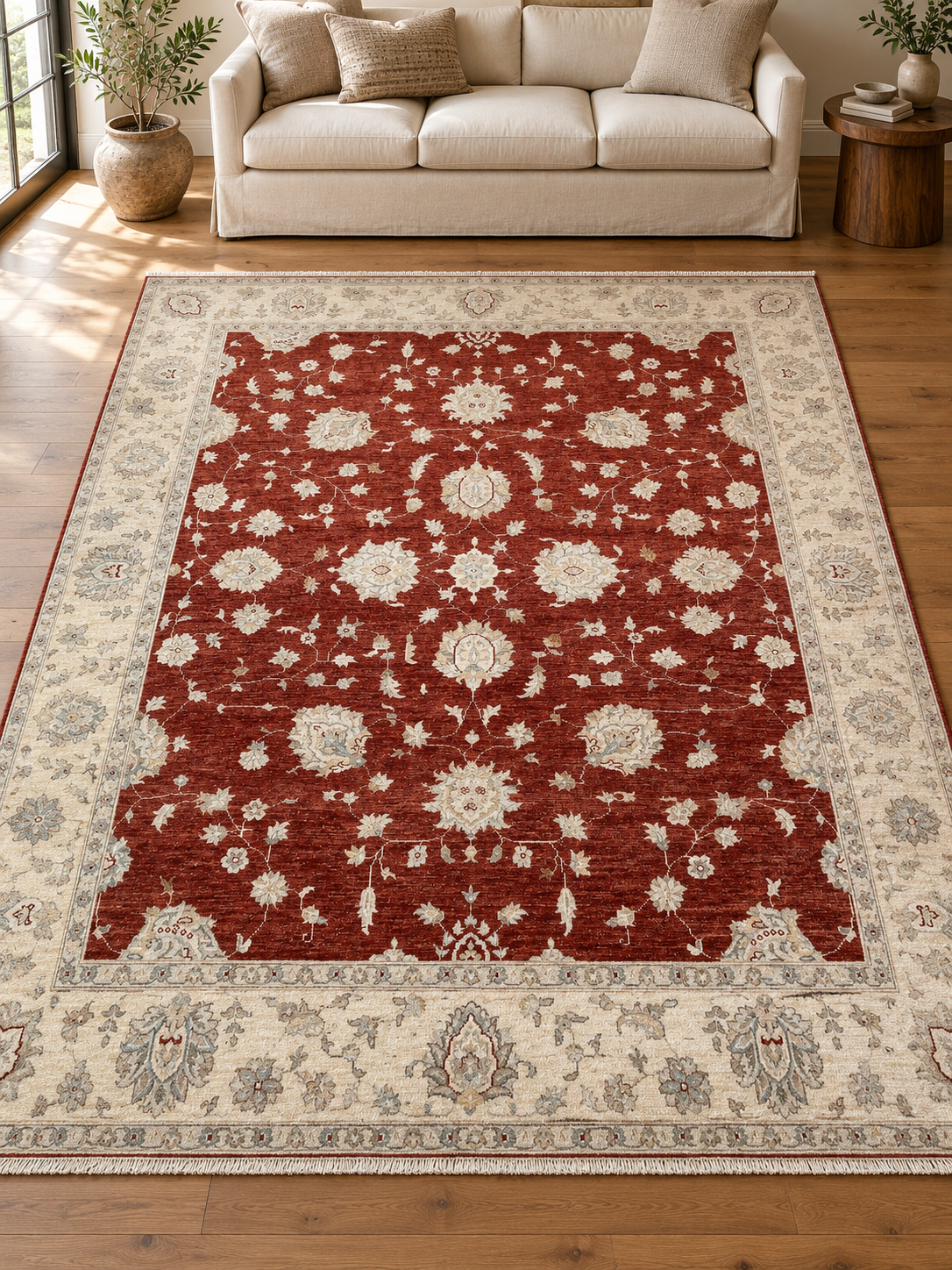 AFGHAN HAND-MADE CHOBI WOOL RUG (246 x 296 cm)