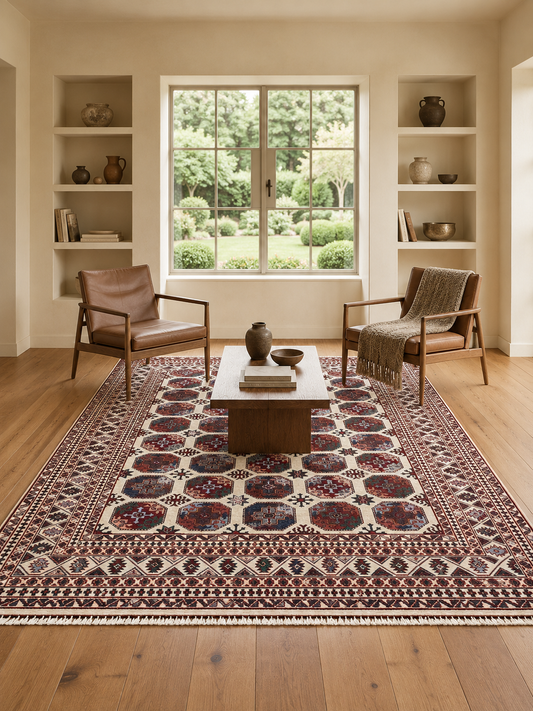 AFGHAN CHOBI HAND-KNOTTED WOOL RUG (200 x 300 cm)