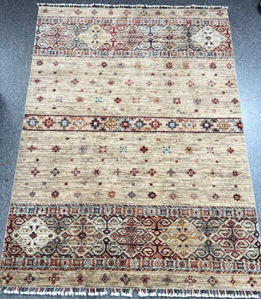 AFGHAN CHOBI HANDWOVEN  WOOL RUG (150 x 203 cm)