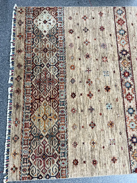 AFGHAN CHOBI HANDWOVEN  WOOL RUG (150 x 203 cm)
