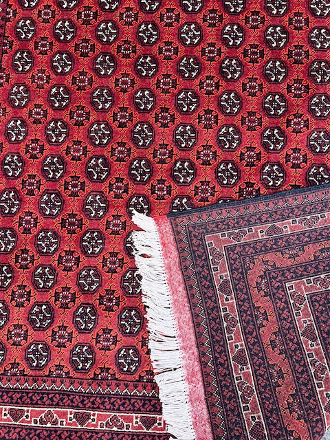 AFGHAN HANDWOVEN WOOL AFGHAN MOWRI GUL RUG (148 x 197 cm)